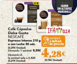 Gadis NESCAFÉ Café Cápsulas Dolce Gusto Espresso Intenso o con Leche 30 uds.. oferta