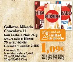Gadis LU Galletas Mikado Chocolate Con Leche o Noir o Blanco oferta