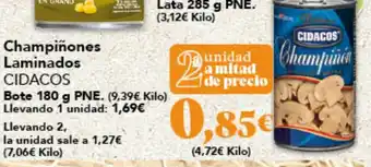 Gadis CIDACOS Champiñones Laminados oferta