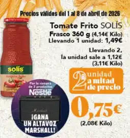 Gadis SOLIS Tomate Frito Frasco oferta