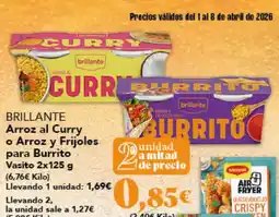 Gadis BRILLANTE Arroz al Curry o Arroz y Frijoles para Burrito Vasito oferta