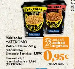Gadis YATEKOMO Yakisoba Pollo o Clásico oferta