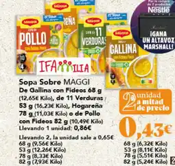 Gadis MAGGI Sopa Sobre De Gallina con Fideosos oferta