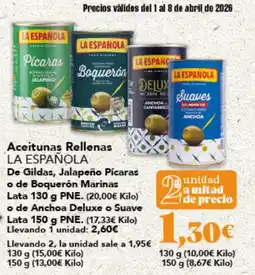 Gadis LA ESPAÑOLA Aceitunas Rellenas oferta