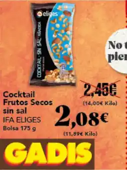 Gadis IFA ELIGES Cocktail Frutos Secos sin sal oferta