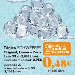 Gadis SCHWEPPES Tónica Original, Limón o Zero oferta