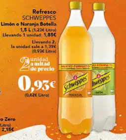 Gadis SCHWEPPES Refresco Limón o Naranja Botella oferta