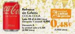 Gadis COCA-COLA Refresco sin Cafeína oferta