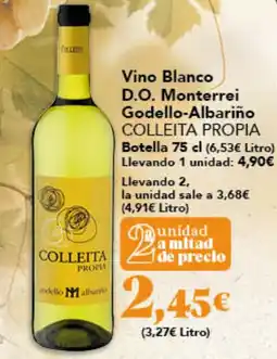 Gadis COLLEITA PROPIA Vino Blanco D.O. Monterrei Godello-Albariño oferta