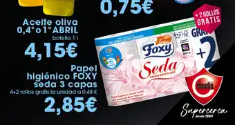 FOXY Papel higiénico seda 3 capas