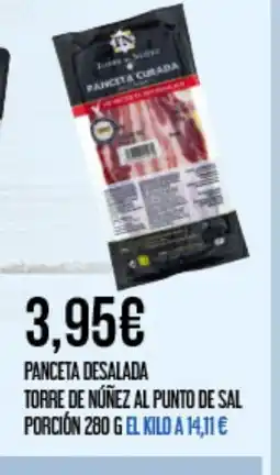 Claudio Panceta desalada torre de núñez al punto de sal porción oferta