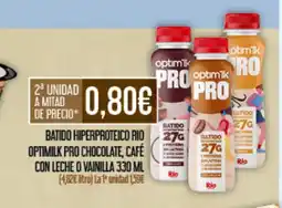 Claudio Batido hiperproteico rio 27g optimilk pro chocolate, café con leche o vainilla oferta