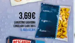 Claudio CLAVO Langostino gabardina congelado oferta