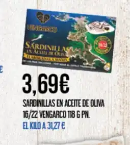Claudio VENGARCO Sardinillas en aceite de oliva 16/22 oferta