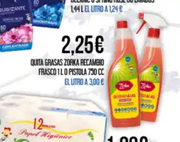 Claudio Quita grasas zorka recambio frasco o pistola oferta