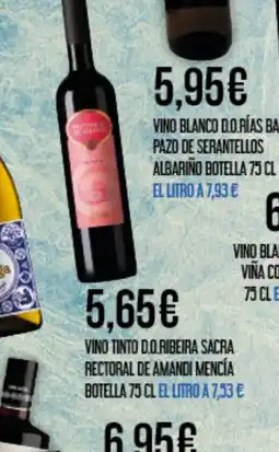 Claudio Vino tinto do ribeira sacra rectoral de amandi mencía botella oferta