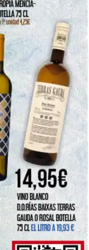 Claudio Vino blanco d.o.rías baixas terras gauda o rosal botella oferta
