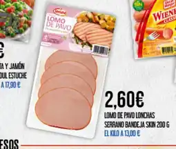 Claudio Lomo de pavo lonchas serrano bandeja skin oferta