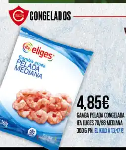 Claudio IFA ELIGES Gamba pelada congelada 70/88 mediana oferta