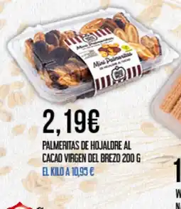 Claudio Palmeritas de hojaldre al cacao virgen del brezo oferta