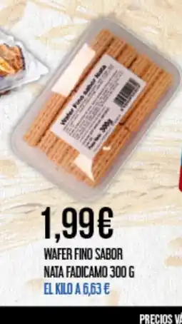 Claudio Wafer fino sabor nata fadicamo oferta