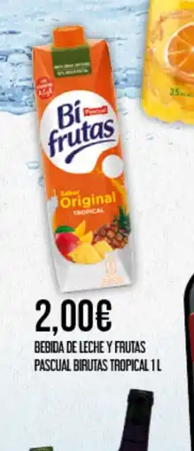 Claudio Bebida de leche y frutas pascual birutas tropical oferta