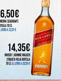 Claudio Whisky johnnie walker etiqueta roja botella oferta
