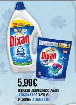 Claudio Detergente líquido dixan 55 lavados la dosis 0 cápsulas 34 unidades la dosis oferta