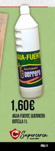Claudio GUERRERO Agua fuerte botella oferta