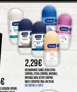 Claudio Desodorante sanex zero extra control, extra control, invisible, invisible men, active control men o sensitive roll-on oferta