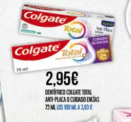 Claudio COLGATE Dentífrico total anti-placa o cuidado encías oferta