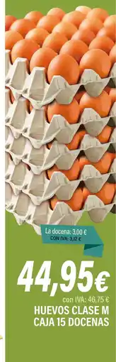 Cash Ifa Huevos clase m caja 15 docenas oferta