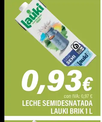 Cash Ifa LAUKI Leche semidesnatada oferta