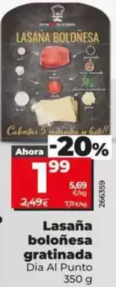 Dia Dia al punto - lasana bolonesa gratinada oferta