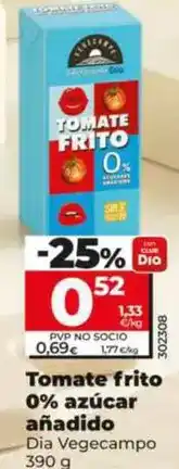 Dia Dia vegecampo - tomate frito 0% azucar anadido oferta