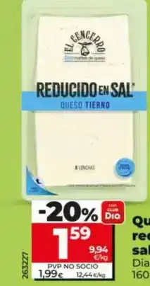 Dia Dia el cencerro - queso tierno reducido en sal en lonchas oferta