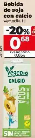 Dia Vegedia - bebida de soja con calcio oferta
