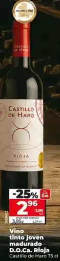 Dia Castillo de haro - vino tinto joven madurado d.o.ca. rioja oferta