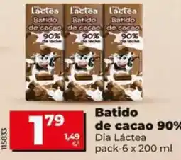 Dia Dia lactea - batido de cacao 90% oferta