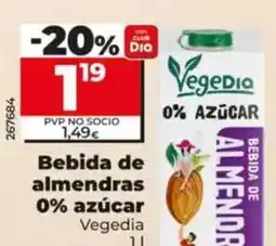 Dia Vegedia - bebida de almendras 0% azucar oferta