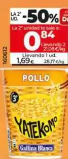 Dia Gallina blanca - yatekomo de pollo oferta