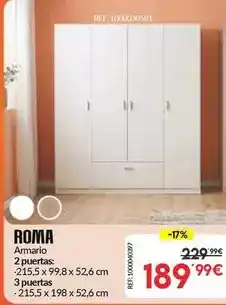 Embargos a lo bestia Roma - armario 2 puertas oferta