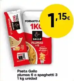 FROIZ Gallo - pasta plumas 6 o spaghetti oferta