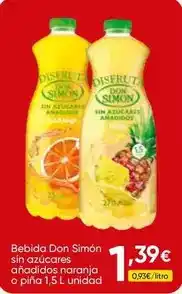 FROIZ Don simón - bebida sin azucares anadidos naranja o pina oferta
