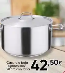 FROIZ Cacerola baja pujadas inox. 28 cm con tapa oferta