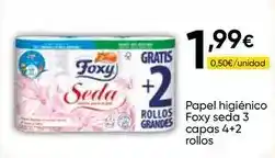 FROIZ Foxy - papel higiénico seda 3 capas 4+2 oferta