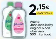 FROIZ Johnson's - aceite baby original o con aloe vera oferta