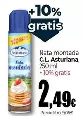 Unide Supermercados Central lechera asturiana - nata montada oferta