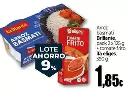 Unide Supermercados Brillante/ifa eliges - arroz basmati + tomate frito oferta