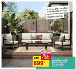 Leroy Merlin Conjunto de jardín aluminio arrenis 5 comentales oferta